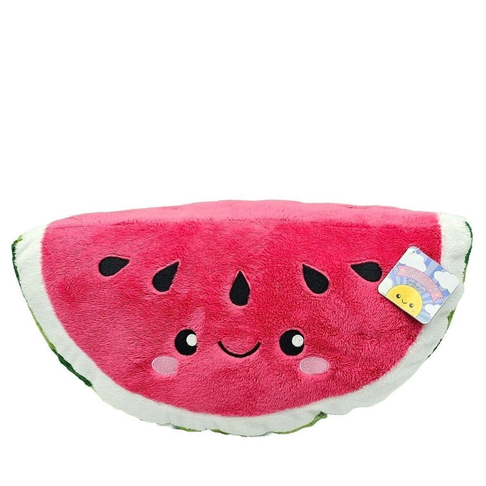 Snugglemi Squishable Comfort Food Watermelon 15 Inch Plush Figure Red Green
